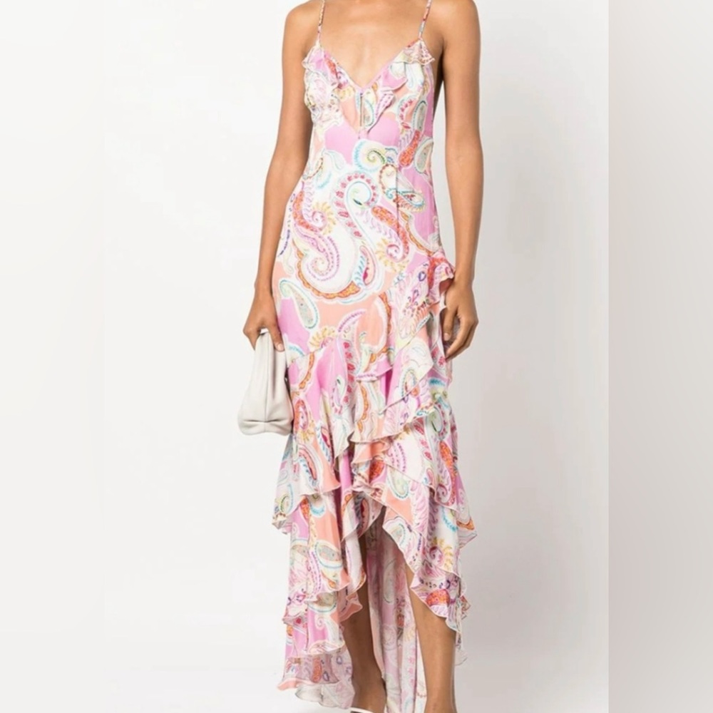 Milly
Edra paisley-print ruffled dress size 10